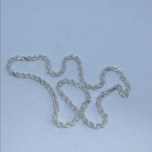 18” 4.2mm .925 Silver Diamond Cut Rope Chain